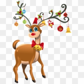 Transparent Merry Christmas Clip Art, HD Png Download - reindeer png