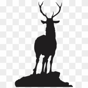Deer Vector Silhouette Free, HD Png Download - reindeer png