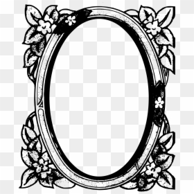 Mirror Cartoon Black And White, HD Png Download - circle frame png