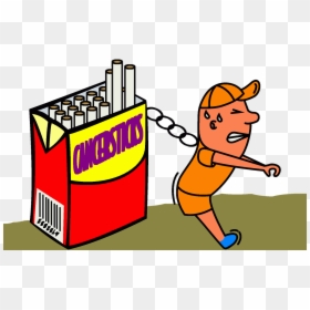 Smoking Addiction Cartoon, HD Png Download - cigarette smoke png