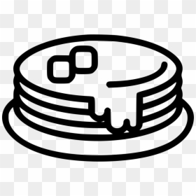 Pancake Black And White Clipart, HD Png Download - pancakes png