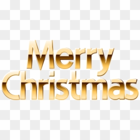 Merry Christmas Gold Clipart, HD Png Download - gold banner png