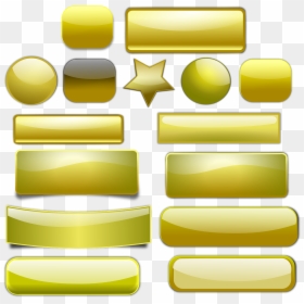 Gold Button Gui, HD Png Download - gold banner png