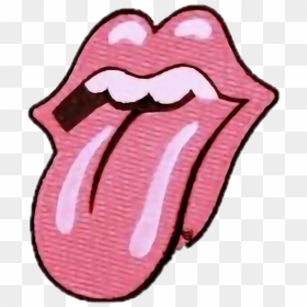 Rolling Stones Tongue Pink, HD Png Download - tongue png