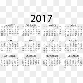2017 Calender Png - Calendar 2017, Transparent Png - calender.png