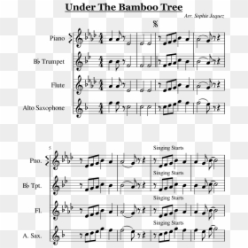 Trumpet Sheet Music Underneath The Tree, HD Png Download - bamboo plants png
