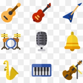 Music Instrument Flat Icon Png, Transparent Png - musical instrument png