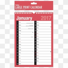 Calendar By Month Column, HD Png Download - 2016 calender png