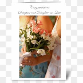 Congratulations Daughter & Daught In Law Greeting Card - Angel Flowers, HD Png Download - congratulations images with flowers png