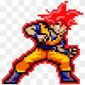 Goku Pixel Art Png, Transparent Png - super saiyan god super saiyan goku png