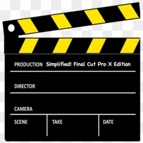 Transparent Anamorphic Widescreen Png - Transparent Background Clapperboard Clipart, Png Download - final cut pro png