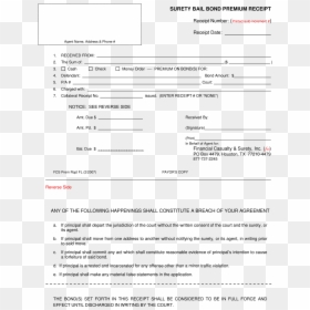 Court Bail Bond Receipt Template, HD Png Download - blank check png