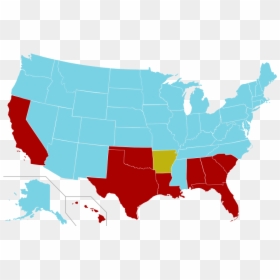Map Of The Usa Clipart Svg - Red And Blue States, HD Png Download - map of usa png