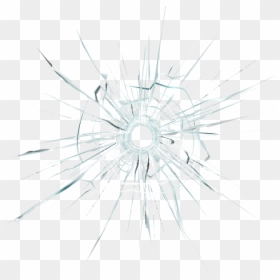 Cracked Glass Overlay - Circle, HD Png Download - glass effect png overlay