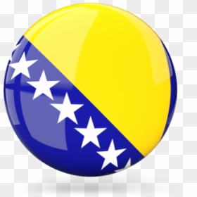 Glossy Round Icon - Bosnia And Herzegovina Flag Png, Transparent Png - glossy blue button png