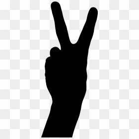 Silhouette Peace Sign Png, Transparent Png - victory symbol png
