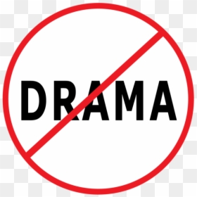 No Drama Button - Circle, HD Png Download - red circle with slash png