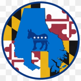 Picture - Maryland State Flag, HD Png Download - democrat symbol png