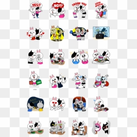 Cony Jessica Line Sticker, HD Png Download - line sticker png