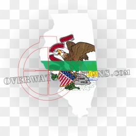 Illinois Thin Line Sticker - Illinois State Seal, HD Png Download - line sticker png