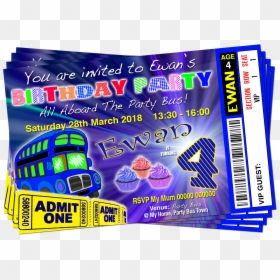 Ticket, HD Png Download - party bus png
