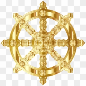 Ornate, Decorative, Dharma, Wheel, Buddhism, Buddha - Gold Buddhist Symbol Png, Transparent Png - buddhism symbol png