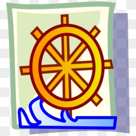 Transparent Nautical Wheel Png - Boat Steering Wheel Logo, Png Download - buddhism symbol png