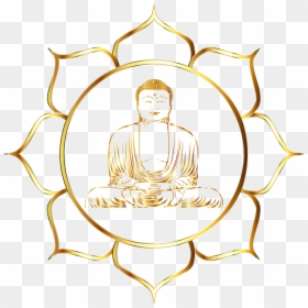 Lotus Clipart Buddhism - Buddha Logo Transparent Background, HD Png Download - buddhism symbol png