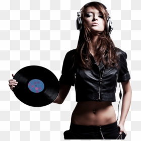 Transparent Female Model Png - Girl With Headphones Png, Png Download - dj girl headphones png