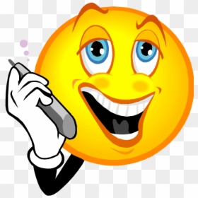 Call Duration Summaries Crazy Face Emoticon Facebook - Smiley Face On The Phone, HD Png Download - facebook smileys png