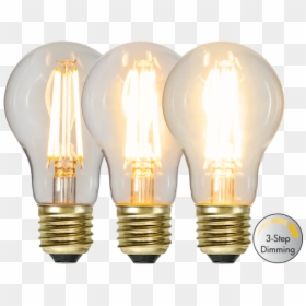 Led Lamp E27 A60 Soft Glow 3-step - Led Lamp, HD Png Download - glowing blue bulb png