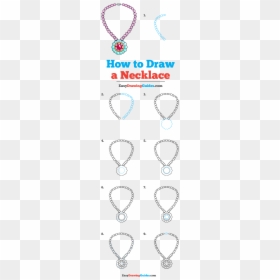 How To Draw Necklace - Easy Chain Necklace Drawing, HD Png Download - neckless png