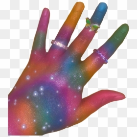 #hand #hands #rainbow #colorful #rings #pearls #png, Transparent Png - color hand png
