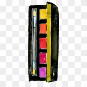 Hand Painted Five Color Makeup Box Png Transparent - Visual Arts, Png Download - color hand png