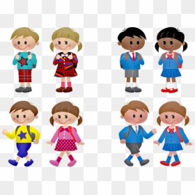 Transparent Boy And Girl Playing Clipart - Boy Girl Doll Clipart, HD Png Download - school boy clipart png