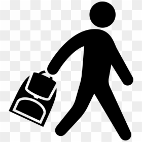 Schoolboy Carrying A Bag - Deployment Icon, HD Png Download - school boy clipart png