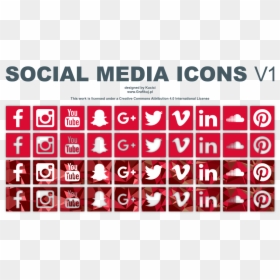 Social Media Vector Icons Set V1 - Vector Icon Social Media Png, Transparent Png - social media icons png images