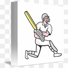 Clip Art Player Batsman Batting Kneel - Player Photo Cartoon Cricket, HD Png Download - cricket batsman clipart png