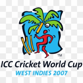 2007 Cricket World Cup Logo, HD Png Download - cricket batsman clipart png