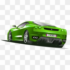 Ferrari Clip Art Transprent - Car Picture Free Download, HD Png Download - sports car clipart side view png