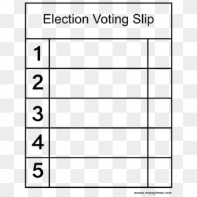 Simple Voting Success - Printable Blank Voting Ballot, HD Png Download - vote finger png