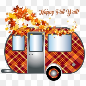 Autumn Camper, Trailer, Travel, Fall, Fall Leaves - Fall Leaves Transparent Background, HD Png Download - autumn leaves falling png