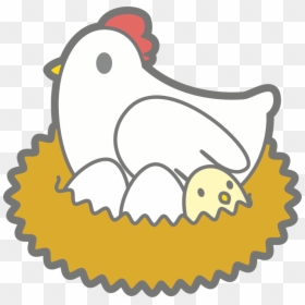 Chicken With Eggs - Chicken Chick Egg Clipart, HD Png Download - hen clipart png