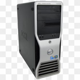 Dell Precision T5500 Tower Dual Intel Xeon Quad Core - Dell Precision T5500 Workstation, HD Png Download - dell desktop png