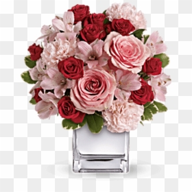 Love That Pink Bouquet With Roses - Red Flower Bouquets, HD Png Download - red rose bunch png