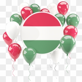 Round Flag With Balloons - Iran Flag Balloon Png, Transparent Png - hungary flag png