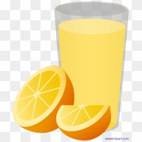 Glass Clipart Lemon - Cartoon Orange Juice Clipart, HD Png Download - orange juice glass png