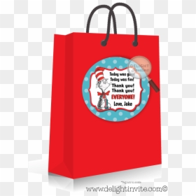Seuss 1st Birthday Favor Tags - 1st Birthday Thank You Bags, HD Png Download - 1st birthday png red