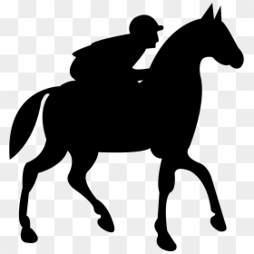 Jockey Riding On Black Walking Horse - Caballo Con Jinete Negro, HD Png Download - horse riding png