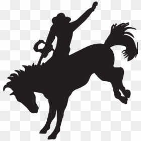 Cowboy Riding A Horse Silhouette Clipart , Png Download - Silhouette Cowboy Riding Horse, Transparent Png - horse riding png